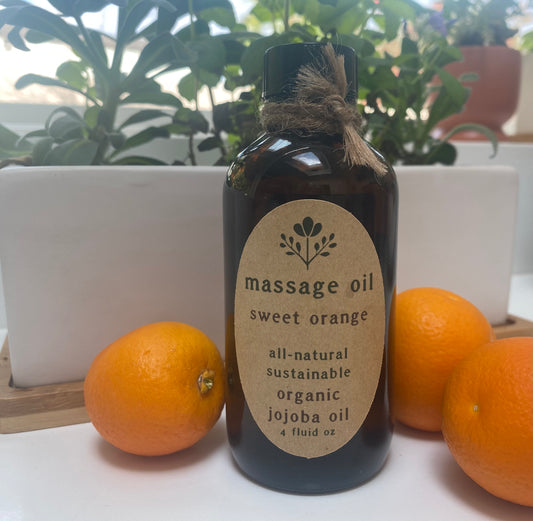 all-natural, organic and aromatherapeutic massage oil