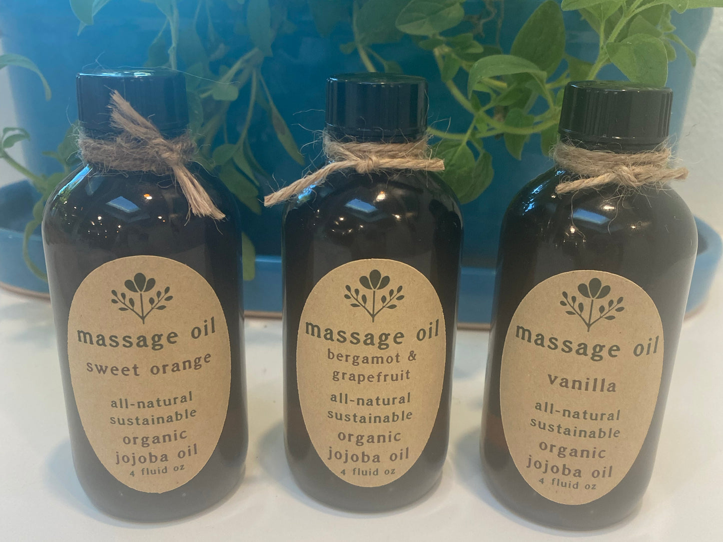 all-natural, organic and aromatherapeutic massage oil